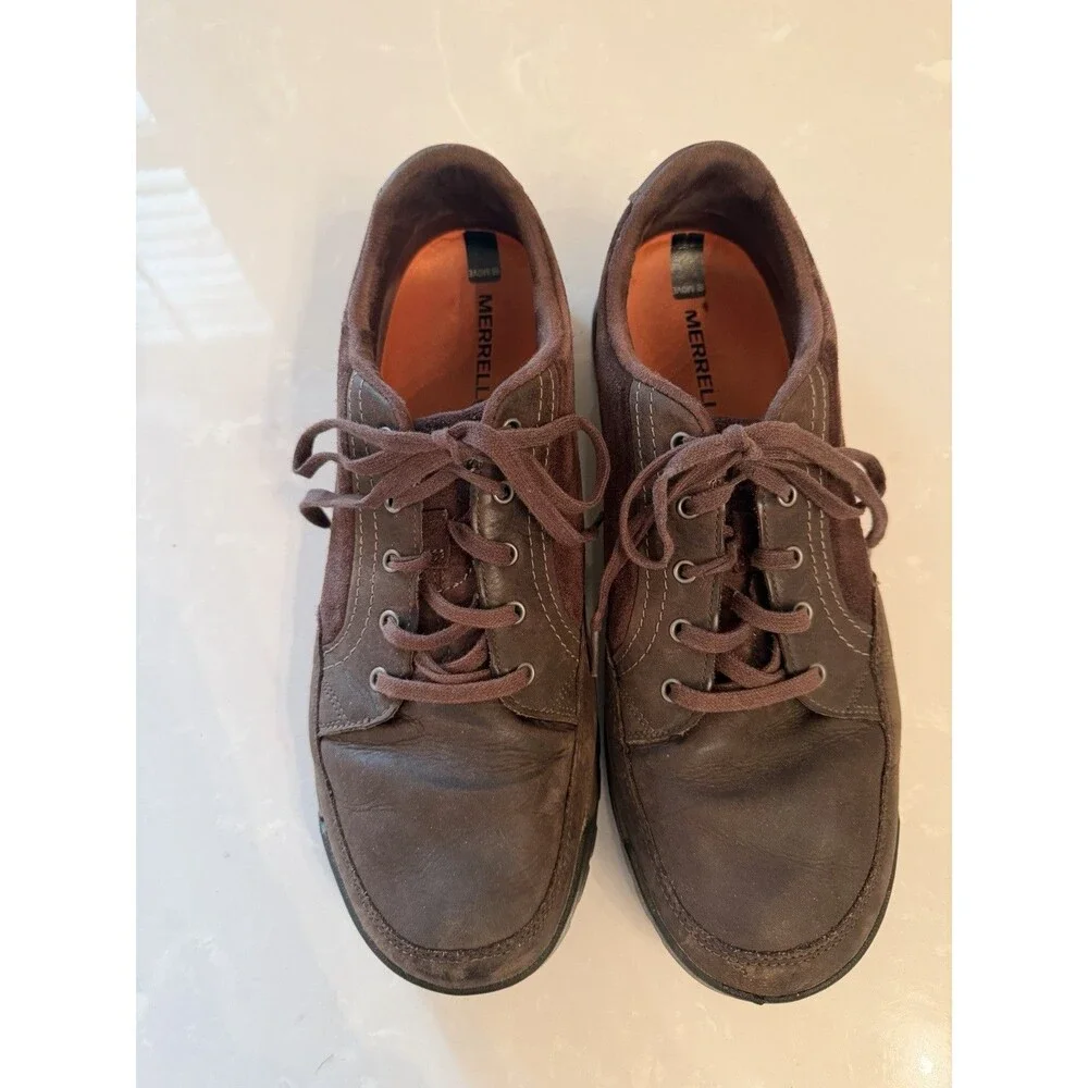 Merrell‎ Espresso Brown Suede Leather Traveler Sphere Shoes Men’s Size 13 J42355